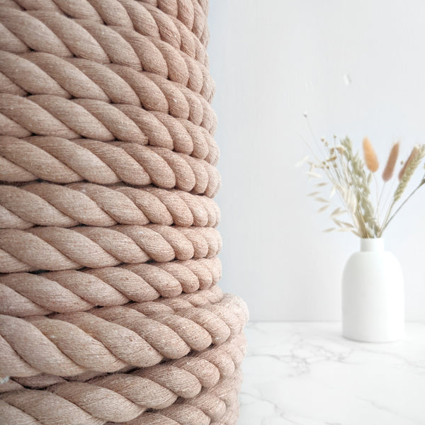 Jumbo 20mm Cotton Rope - By The Meter - 'Antique Peach'