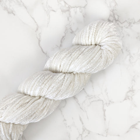Chenille Velvet Yarn - Off White