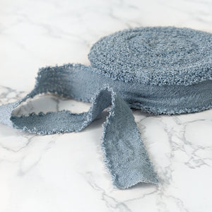 Recycled Cotton Ribbon - French Blue
