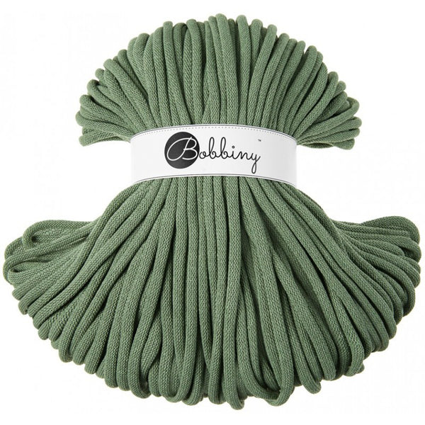 Bobbiny JUMBO 9mm 'Eucalyptus Green' Cotton Braided Cord