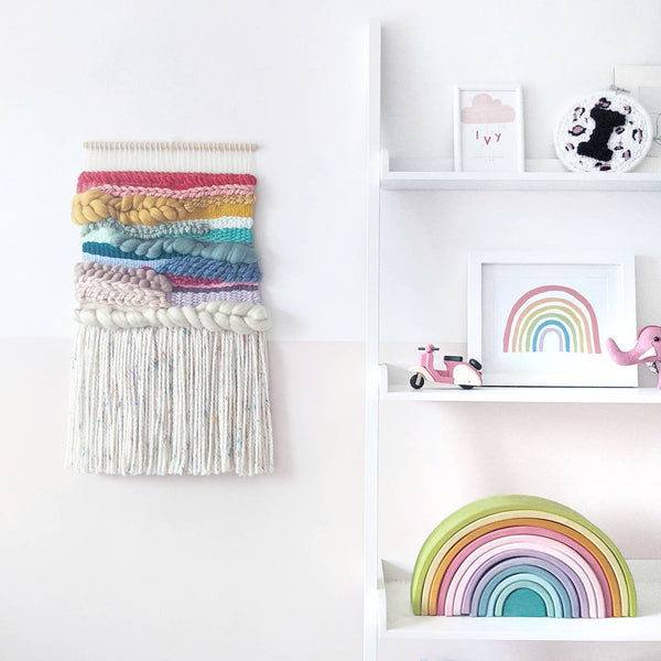 Rainbow Woven Wall Hanging - Wall Art - Weave