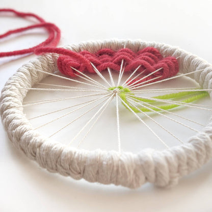 Children's Round Weaving Beginners Kit - Woven Wall Hanging Tutorial
