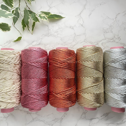 5mm Metallic String - Rose Taupe