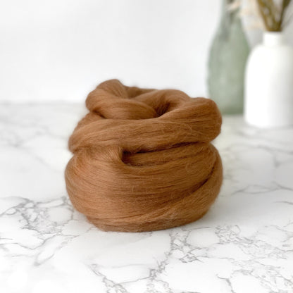 Fine Merino Wool Top Roving - Alder
