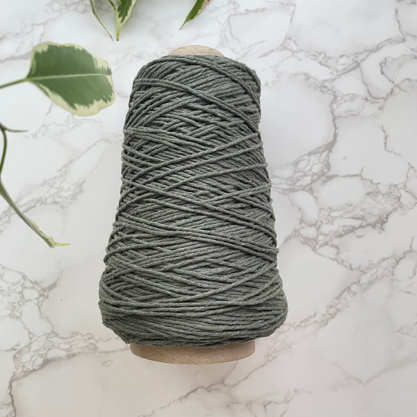 1.5mm Recycled Cotton String/Warp - Olive Green