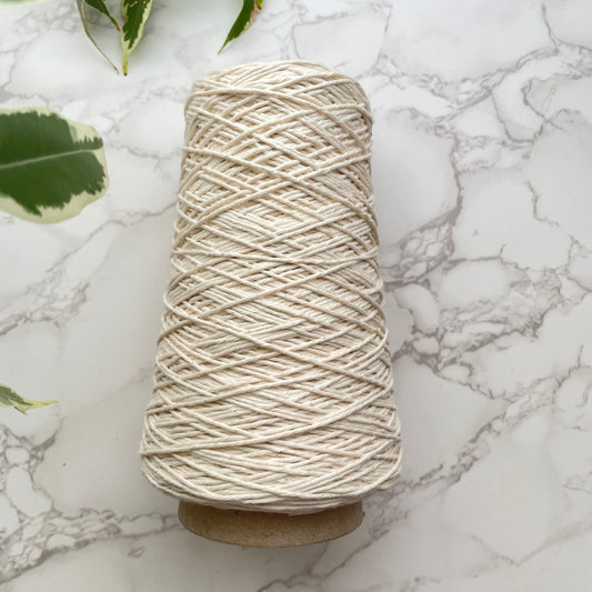 1.5mm Cotton String/Warp - Natural/Cream