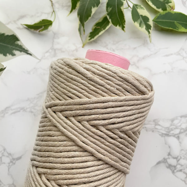 5mm Recycled Cotton String - Oat