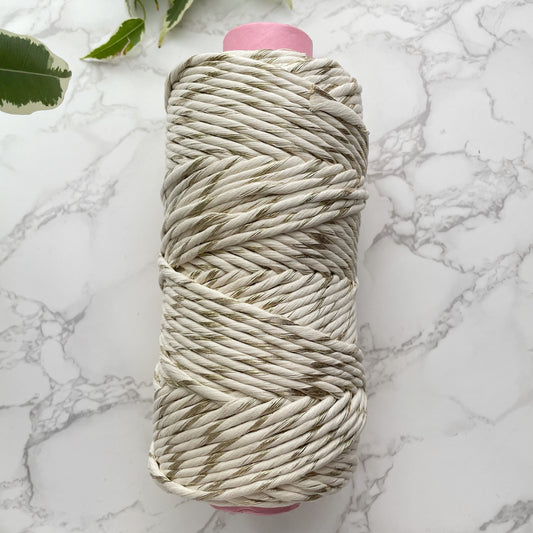 5mm Metallic Gold/Cotton String