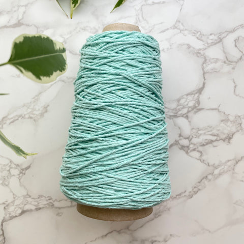 1.5mm Recycled Cotton String/Warp - Peppermint Green