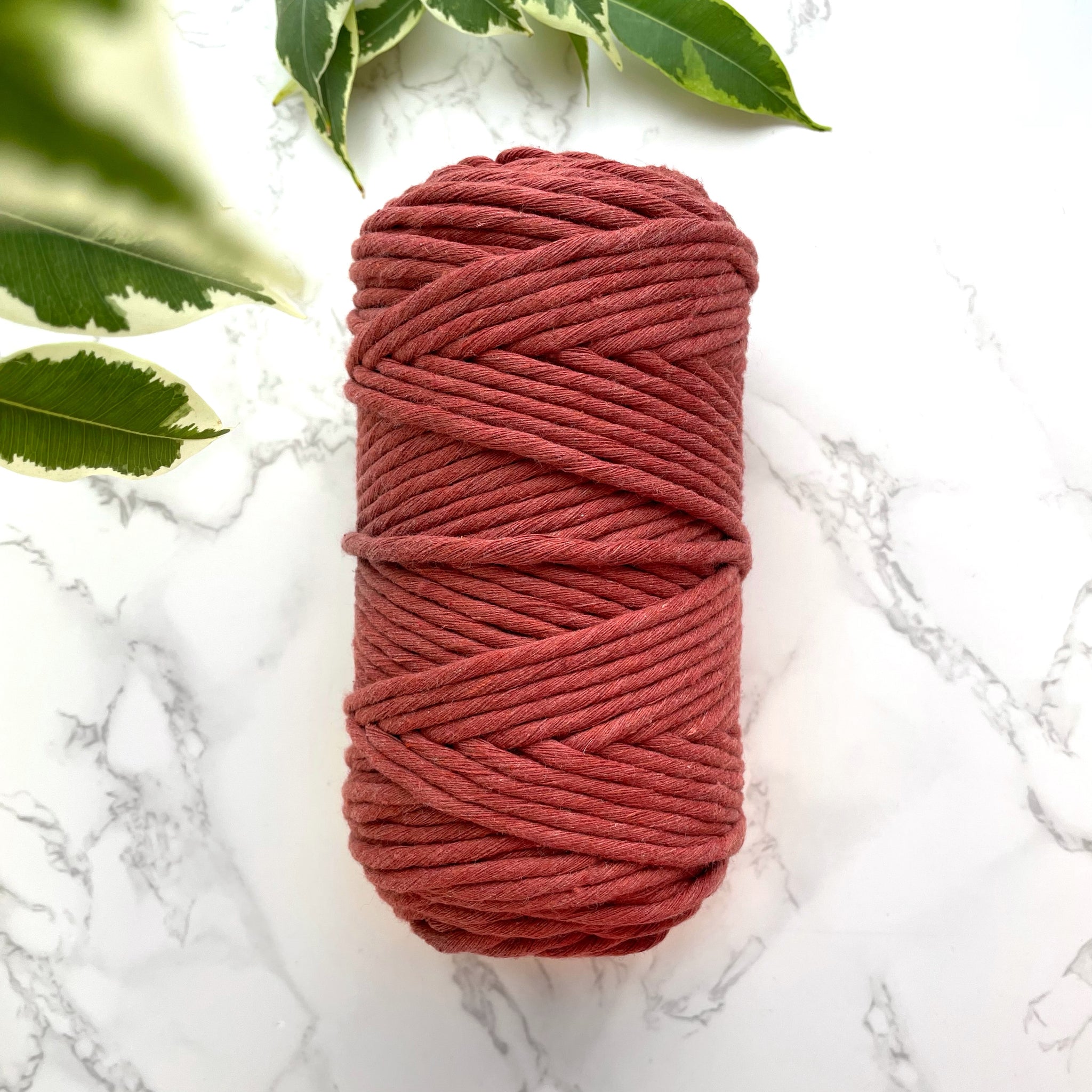 5mm Cotton String - Cinnamon Red